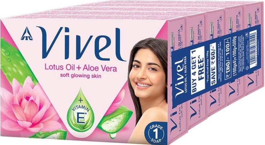 Vivel Glowing Skin Soap Buy 4 get 1 90gm each