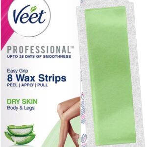 Veet Professional waxing Strips Kit for Dry Skin 8pcs