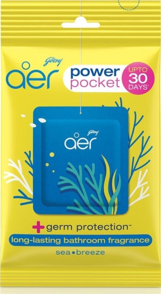 Godrej Aer Power Pocket Bathroom Fragrance Sea Breeze 10gm