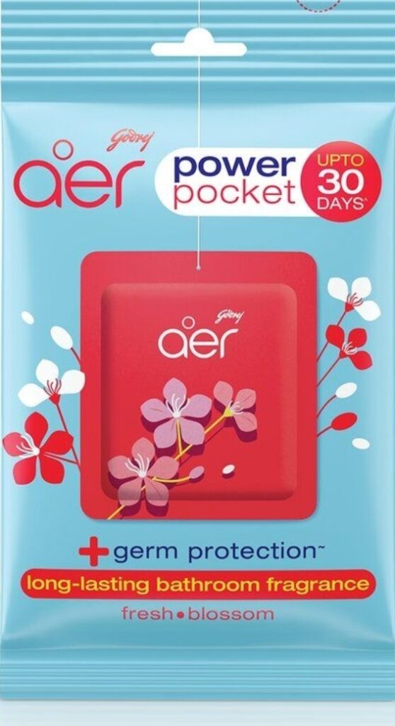 Godrej Aer Power Pocket Bathroom Fragrance Rose Fresh 10gm