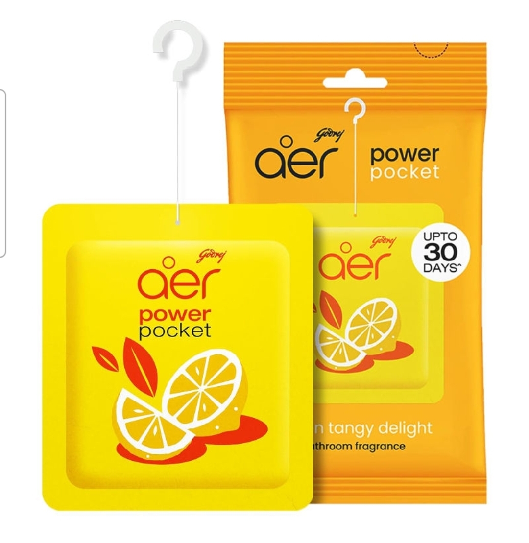 Godrej Aer Power Pocket Bathroom Fragrance Lemon Fresh 10gm
